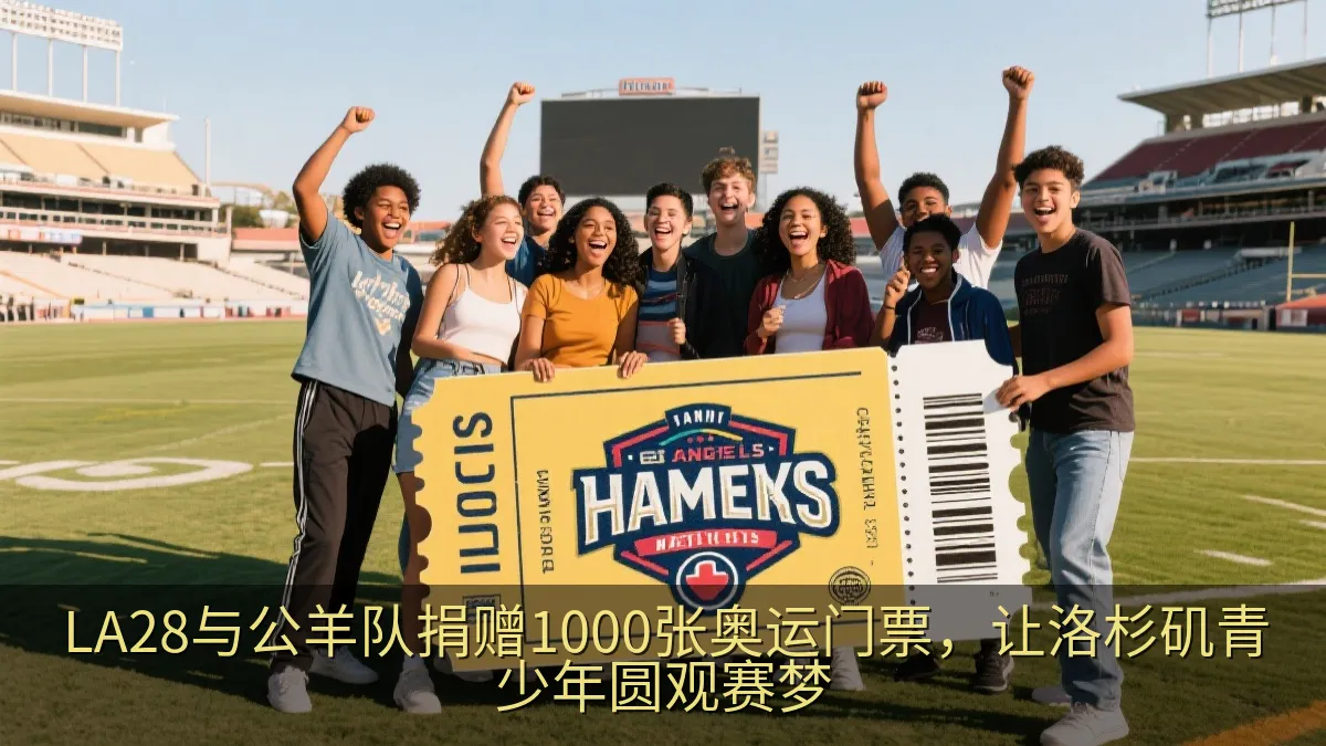 LA28与公羊队捐赠1000张奥运门票，让洛杉矶青少年圆观赛梦