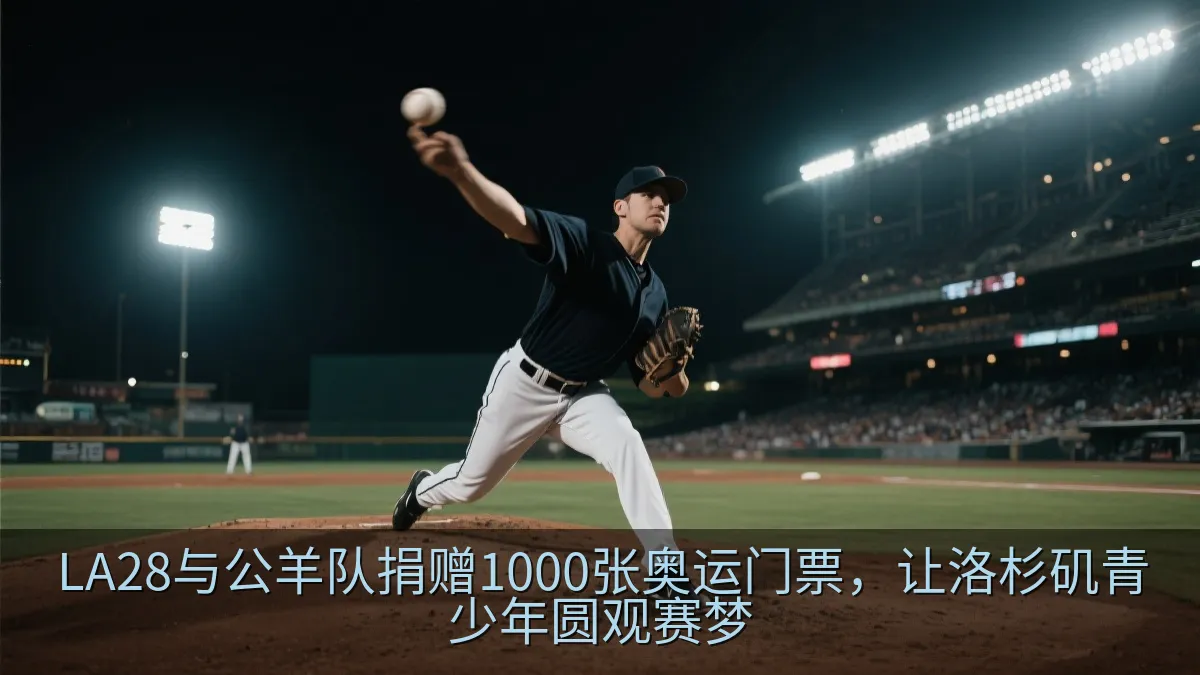 棒球投手在夜间球场投球